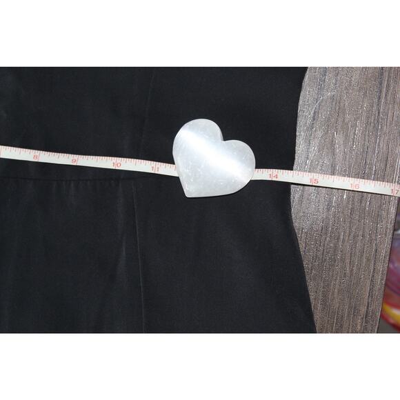 Abercrombie & Fitch satin maxi dress black slit sweetheart cami Medium Tall - Picture 8 of 10